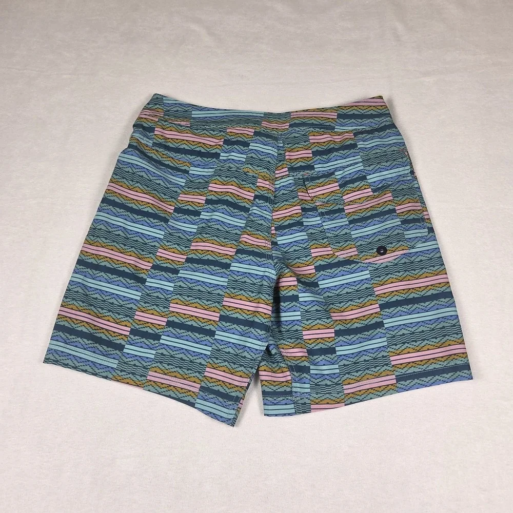 Saxx Betawave Swim Trunks Lined 2n1 Men's Sz 30 Turquoise Aztec
